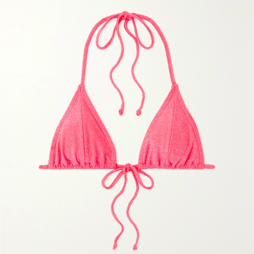 New Without Tags Good American Pink Sparkly Bikini Set